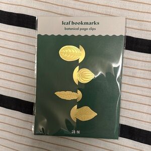 Gold Leaf Bookmarks - Botanical Page Clips